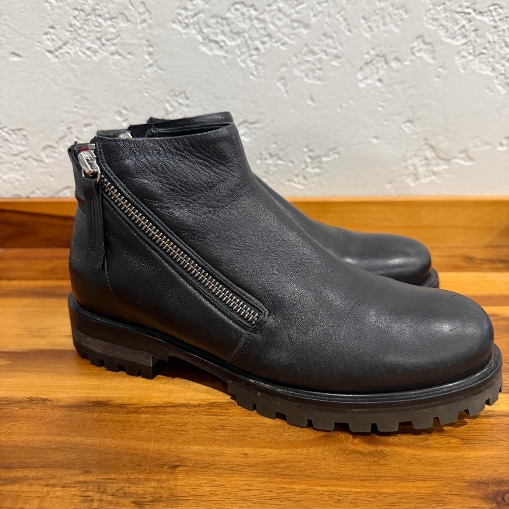 Halmanera 35mm Black Leather Ankle Boots